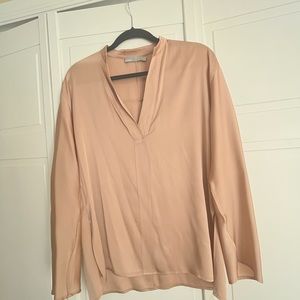 Vince peach silk top.